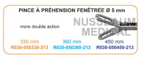 Inserts ø 5 mm pince à préhension Mors fenêtré double action Inserts ø 5 mm pince à préhension Mors fenêtré double action