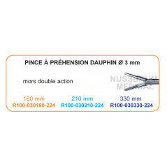 Inserts ø 3 mm pince à préhension Dauphin mors double action distribués par Nussbaum Médical