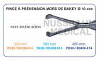 Inserts ø 10 mm pince à préhension De Bakey mors double action