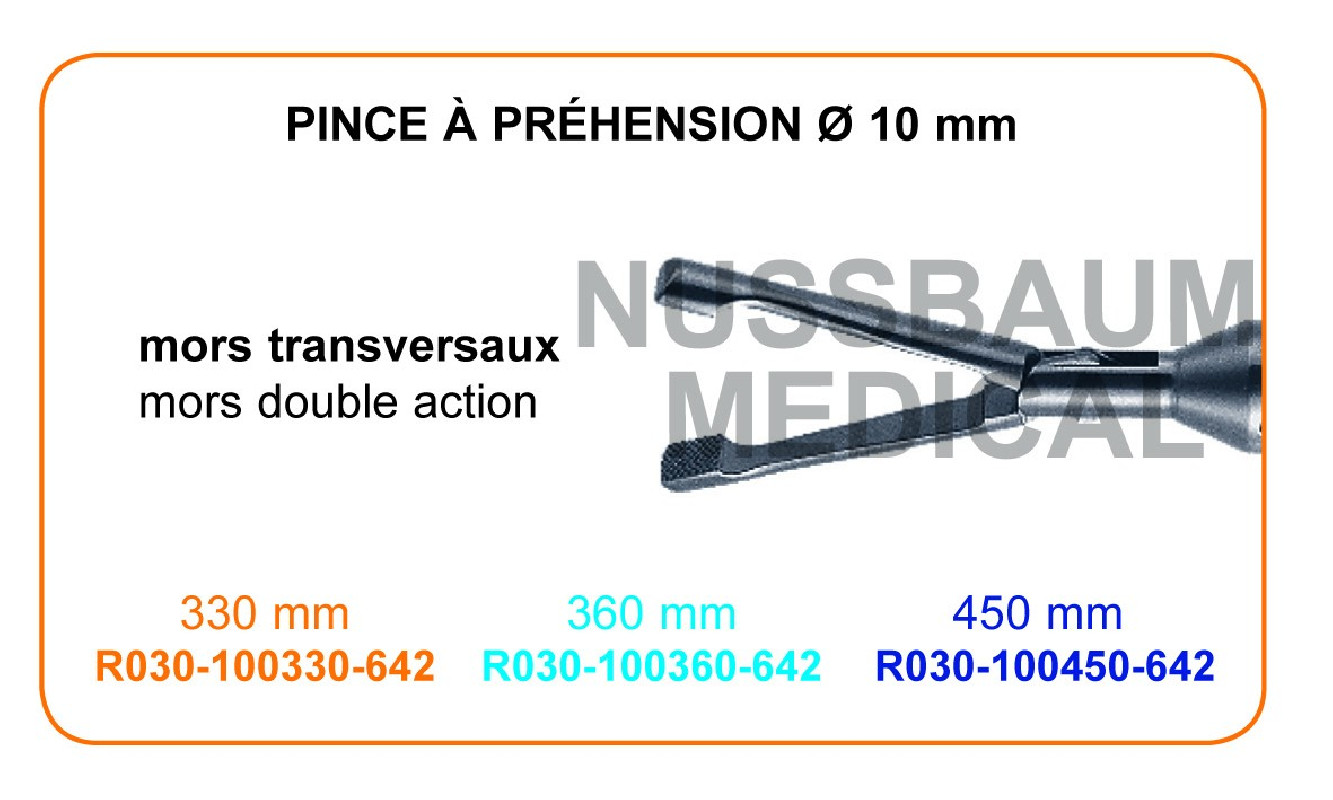 Inserts ø 10 mm pince à préhension mors transversaux double action