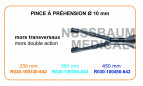 Inserts ø 10 mm pince à préhension mors transversaux double action
