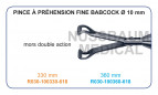 Inserts ø 10 mm pince à préhension fine Babcock mors double action