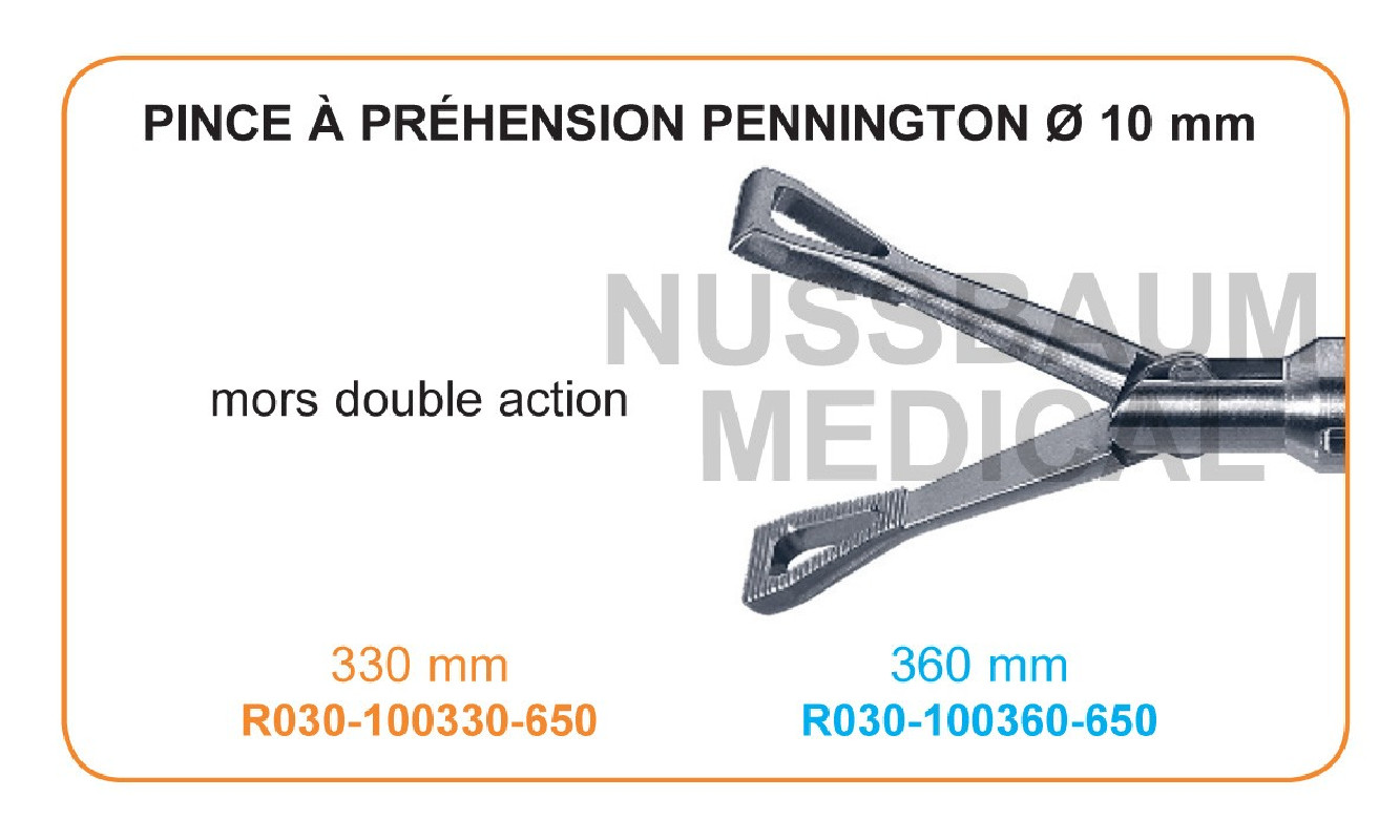 Inserts ø 10 mm pince à préhension Pennington mors double action