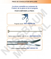 Pince bipolaire démontable Powergrip distribuée par Nussbaum Médical