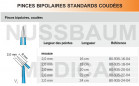 Pinces bipolaires standards coudées