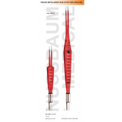 Pinces bipolaires Non-Stick Red droites distribuées par Nussbaum Médical