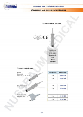 Câble bipolaire Erbe