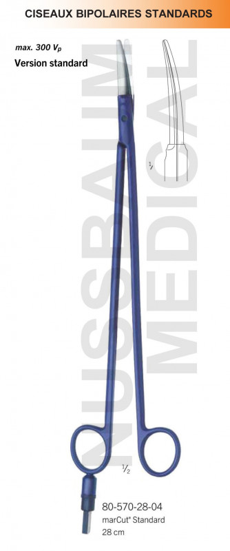 Ciseaux bipolaires standards 28 cm