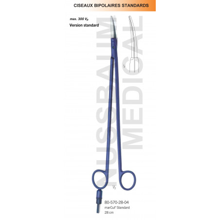 Ciseaux bipolaires standards 28 cm distribués par Nussbaum Médical
