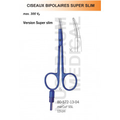 Ciseaux bipolaires Super Slim 13 cm distribués par Nussbaum Médical