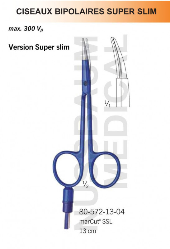 Ciseaux bipolaires Super Slim 13 cm