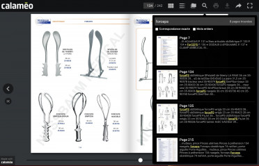 Aperçu de catalogue à lire en ligne : outil de recherche par mots clés