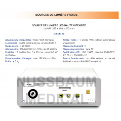LED CRI 70 source de lumière LED distribué par Nussbaum Médical