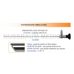 Endoscope avec Optique 30 degrés distribuée par Nussbaum Médical