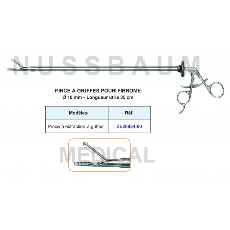 Pinces à griffes  pour fibrome distribué par Nussbaum Médical