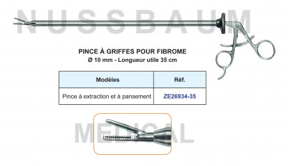 Pinces à griffes  pour fibrome distribué par Nussbaum Médical