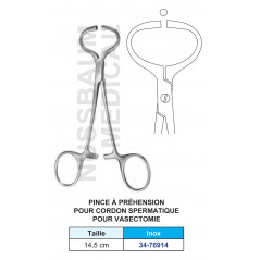 Pince à préhension pour cordon spermatique 14,5cm distribuée par Nussbaum Médical