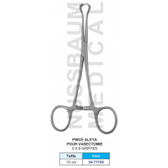 Pince Alyea pour vasectomie 15 cm distribuée par Nussbaum Médical