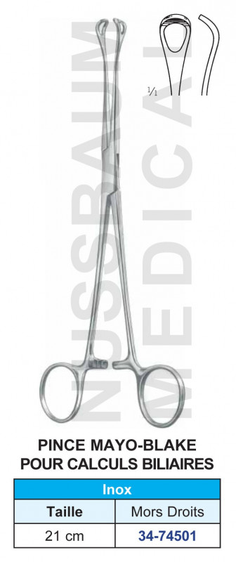 Pince Mayo-Blake pour calculs biliaires
