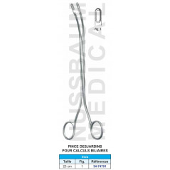 Pince Desjardins 23 cm pour calculs biliaires