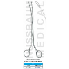 Pince Desjardins 22 cm pour calculs biliaires distribuée par Nussbaum Médical