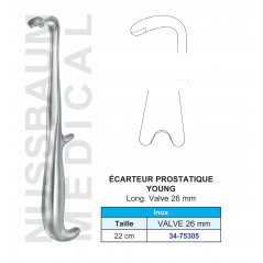 Ecarteur prostatique Young 22 cm valve 26 mm distribué par Nussbaum Médical