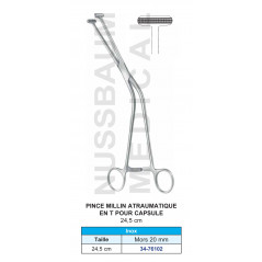 Pince Millin 24 cm Atrauma pour capsule distribuée par Nussbaum Médical