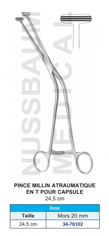 Pince Millin 24 cm Atrauma pour capsule