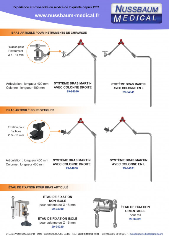 Brochure Bras articulés Système Bras Martin