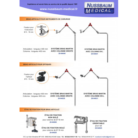 Brochure Bras articulés Système Bras Martin