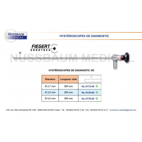 Hystéroscopes de diagnostic HD