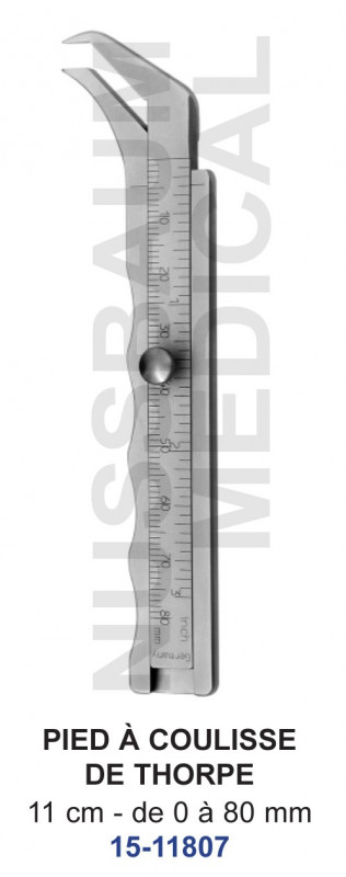 Pied à coulisse de Thorpe 11cm