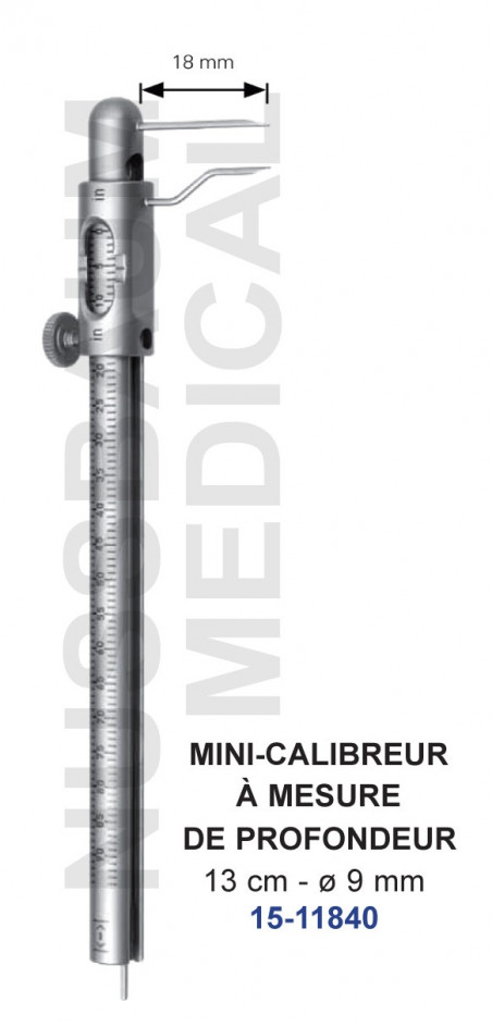Mini-calibreur à mesure de profondeur distribué par Nussbaum Médical