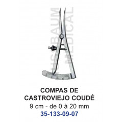 Compas de Castroviejo Coudé 9 cm distribué par NUssbaum Médical