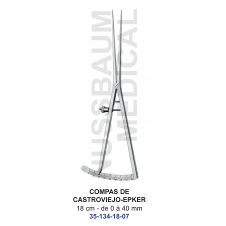 Compas de Castroviejo-Epker 18 cm distribué par Nussbaum Médical