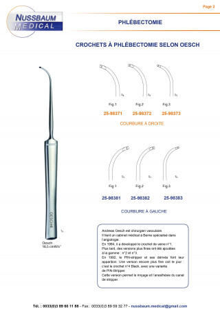 Fascicule Crochets à Phlébectomie