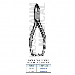 Pince à ongles avec système de fermeture