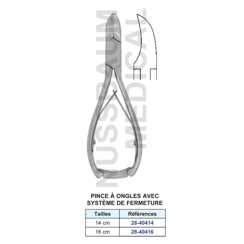 Pince à ongles avec système de fermeture