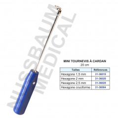 Mini Tournevis à cardan 20 cm