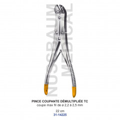 Pince coupante 22 cm mors TC distribuée par Nussbaum Médical
