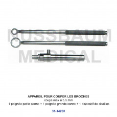 Appareil pour couper les broches jusqu'à ø 5,5 mm
