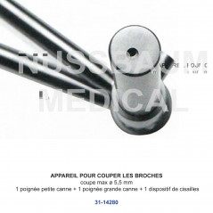 Appareil pour couper les broches jusqu'à ø 5,5 mm