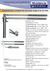 Appareil pour couper les broches jusqu'à ø 5,5 mm