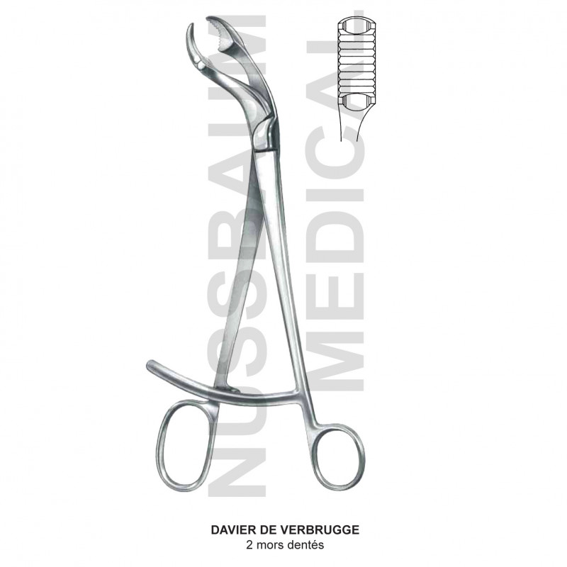 Davier de Verbrugge 2 mors dentés Davier de Verbrugge 2 mors dentés