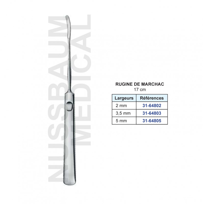 Rugine de Marchac 17 cm - 2 mm Rugine de Marchac 17 cm - 2 mm