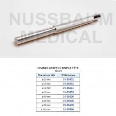 Chasse-greffon 16 cm simple tête distribué par Nussbaum Médical