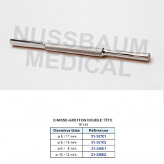 Chasse-greffon 16 cm double tête