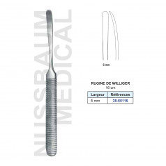 Rugine de Williger 16 cm - 6 mm