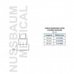 Ciseau-burin Mac Even Courbe Gradué 20 cm