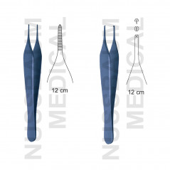 Pince Adson 12cm Avec et Sans Griffes en Titane distribuée par Nussbaum Médical